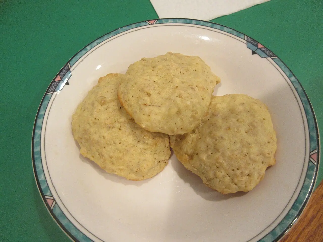Baked saffron cookies showing the golden color imparted by the spice